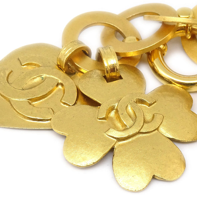 CHANEL 1995 Heart Clover Bracelet Gold 95P – AMORE Vintage Tokyo