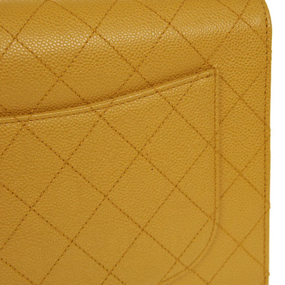 CHANEL 1998 Classic Single Flap Jumbo Camel Caviar