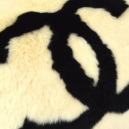 CHANEL 2001 CC Logo Muff Black Fur Satchel