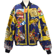 HERMES 1980s Jazz reversible bomber jacket #54