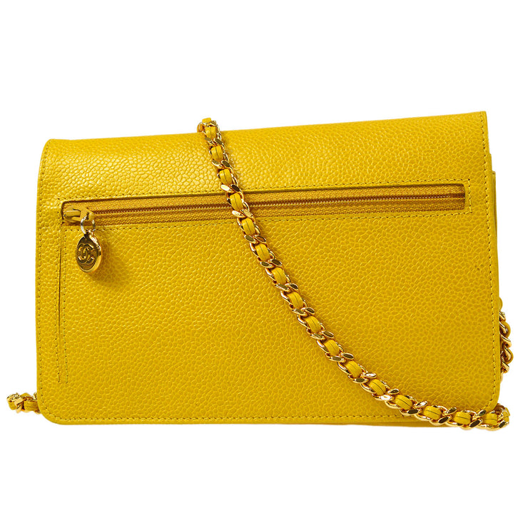 Chanel 1996-1997 Timeless WOC Yellow Caviar