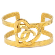 CHANEL 1995 Heart Bangle Gold 95P