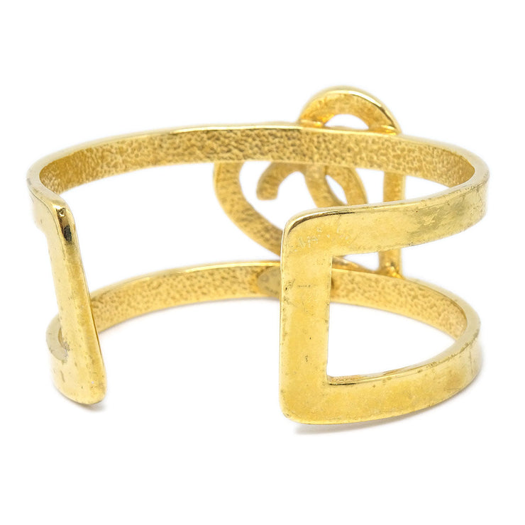 CHANEL 1995 Heart Bangle Gold 95P