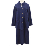 CHANEL debossed-buttons two-piece skirt suit #44