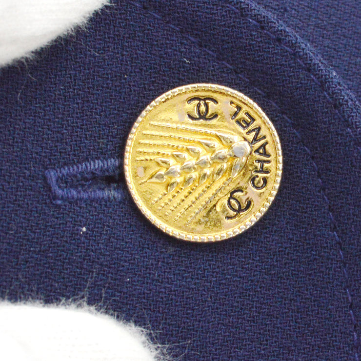 CHANEL debossed-buttons two-piece skirt suit #44
