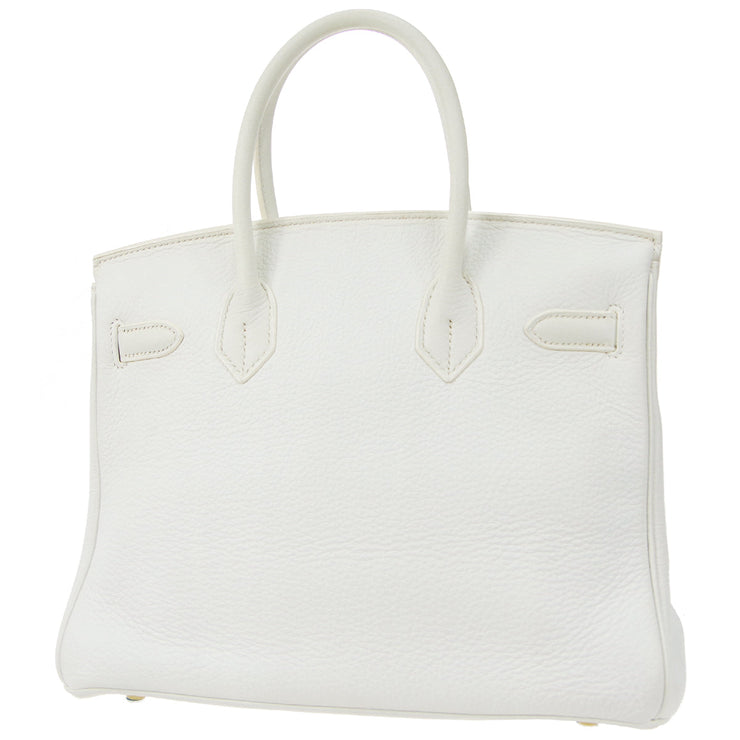 Hermès White Clemence Birkin 30 QGB0Q20JWB011