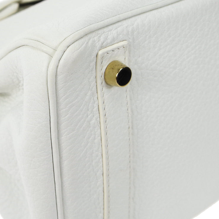 Hermès - White Clemence Birkin 30