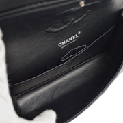 CHANEL 2009-2010 Classic Double Flap Medium SHW Black Caviar