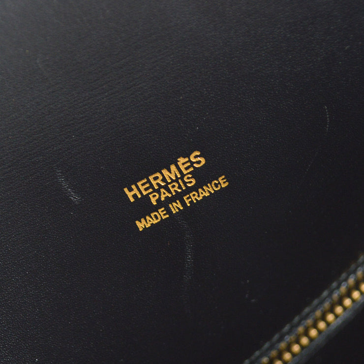 Hermes Kelly Sports Size GM Black Box Calf Leather
