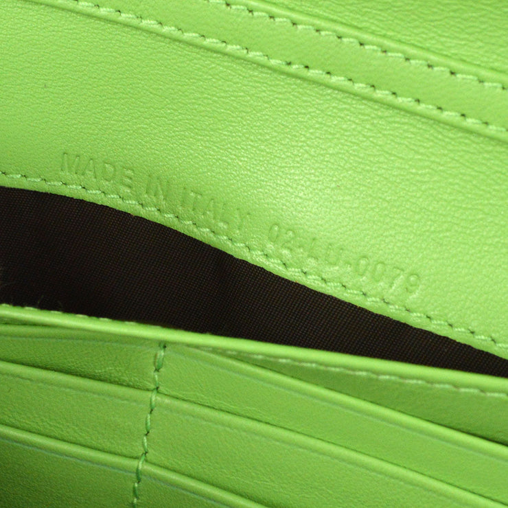 Christian Dior 2009 Trotter Chain Wallet Light Green