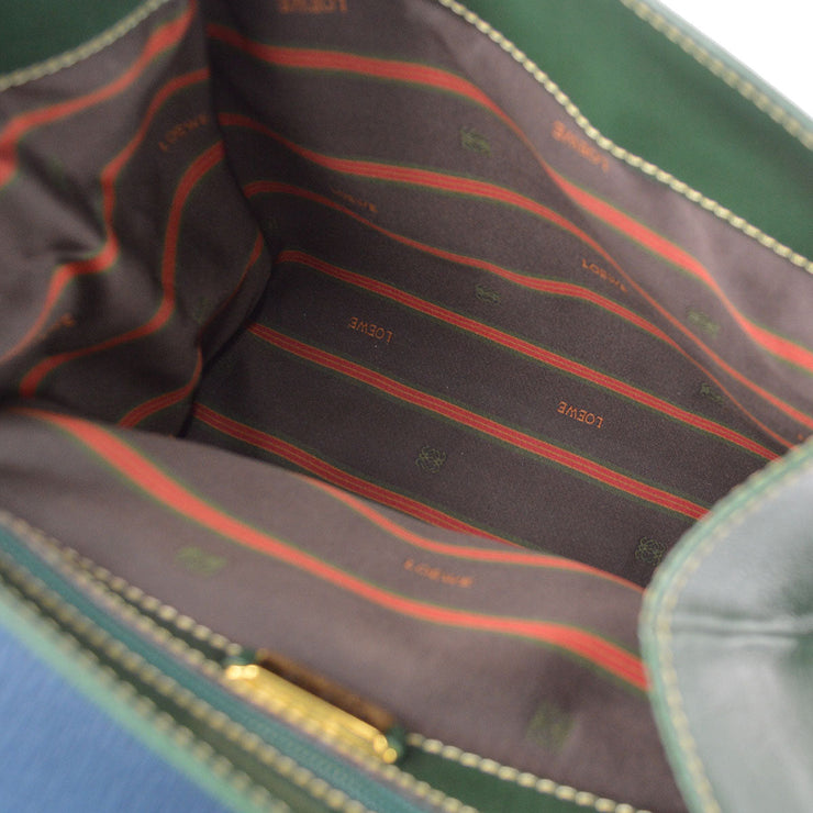 LOEWE VELAZQUEZ 2way Shoulder Handbag Green Blue