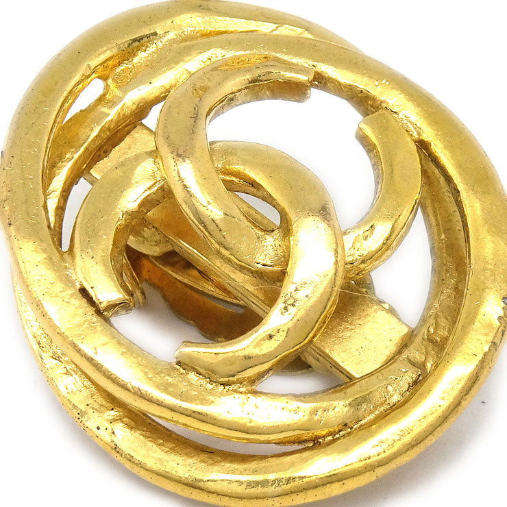CHANEL 1993 Earrings Gold Clip-On 28