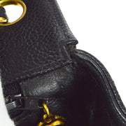 Chanel 1994-1996 Black Caviar Small Vertical Stitch Straight Flap Bag