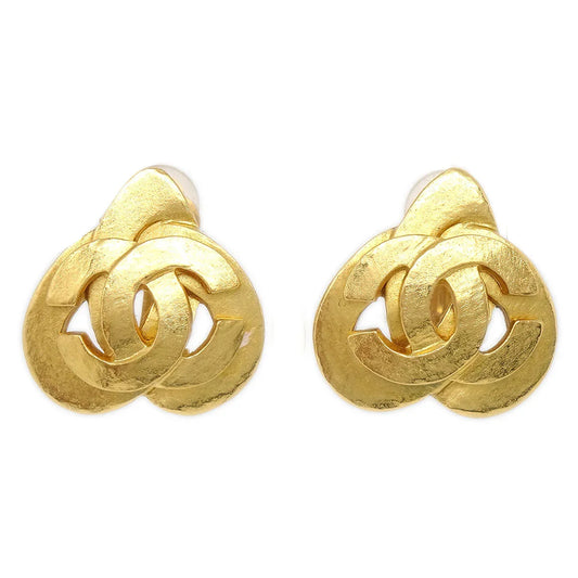 Chanel 1997 Heart Earrings Gold Clip-On 97P