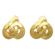 CHANEL 1997 Heart Earrings Gold Clip-On 97P