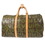 路易·威登（Louis Vuitton）行动keepall 50旅行手提包会标涂鸦M92196
