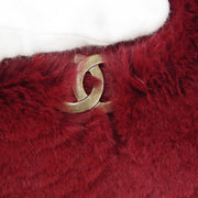 CHANEL 2000-2001 Chain Tote Bordeaux Fur