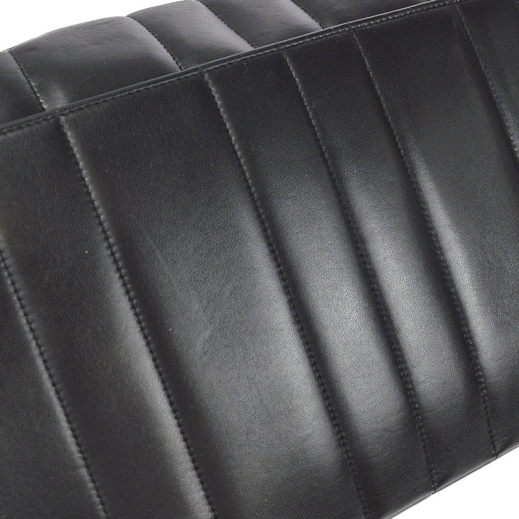 CHANEL 1994-1996 Vertical Straight Flap Medium Black Lambskin
