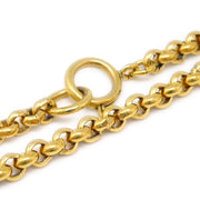 Chanel 1995 Gold CC Heart Cutout Pendant Necklace