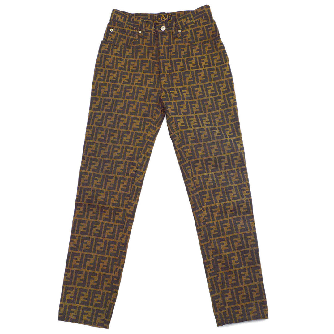 Fendi Zucca printed straight trousers 41 AMORE Vintage Tokyo