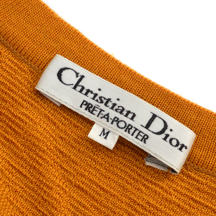 Christian Dior 1980s logo-intarsia cardigan #M