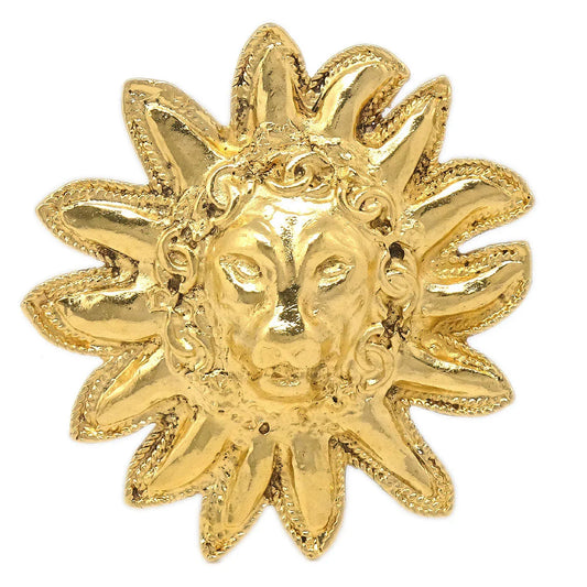 Chanel Lion Pin Corsage Gold