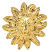 CHANEL Lion Pin Corsage Gold