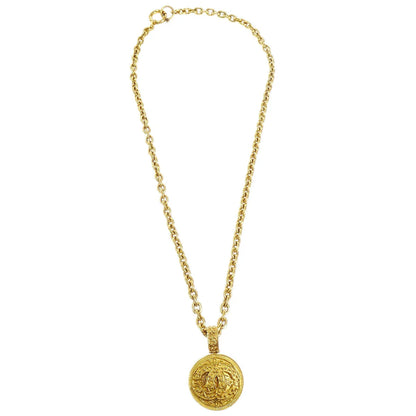 Chanel 1994 Filigree CC Round Pendant Necklace