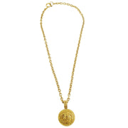 Chanel 1994 Fall Medallion Gold Chain Pendant Necklace 94a