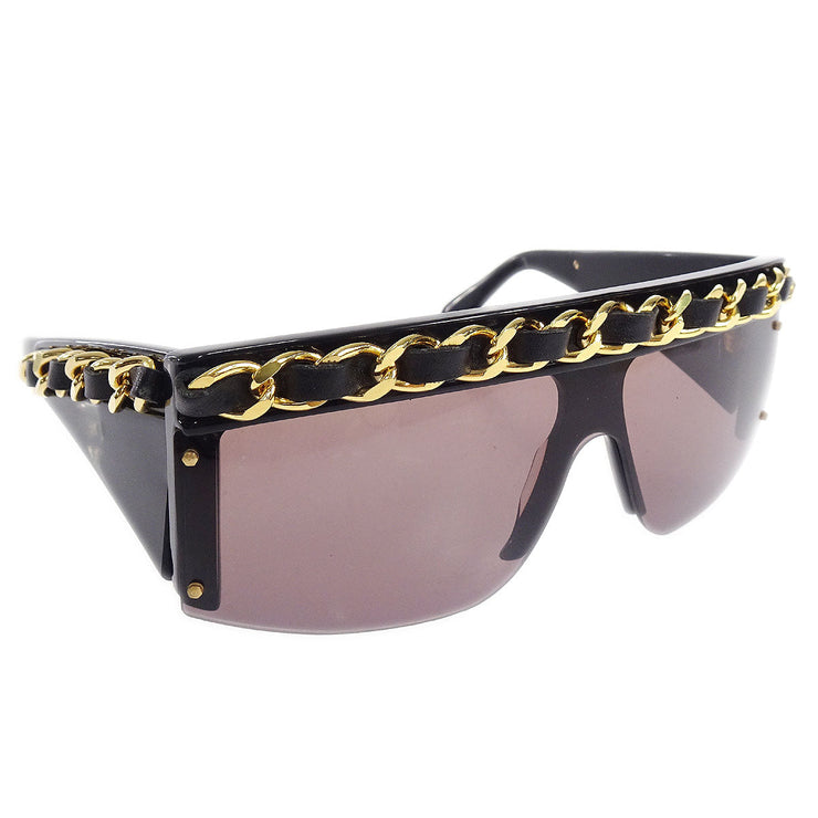 Chanel Chain Sunglasses Eyewear Black Small Good – AMORE Vintage Tokyo