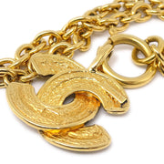 Chanel Quilted CC Gold Chain Pendant Necklace 3857