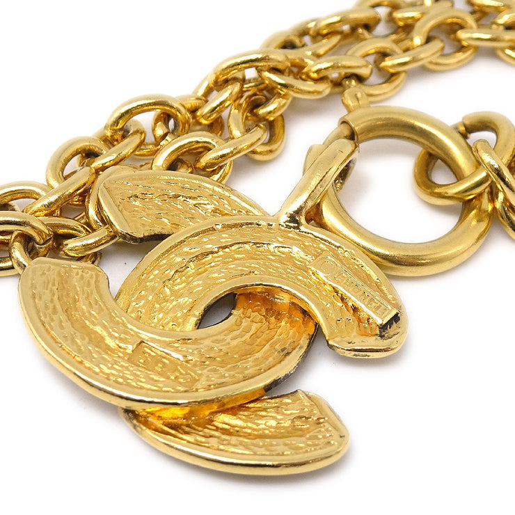 Chanel Quilted CC Gold Chain Pendant Necklace 3857