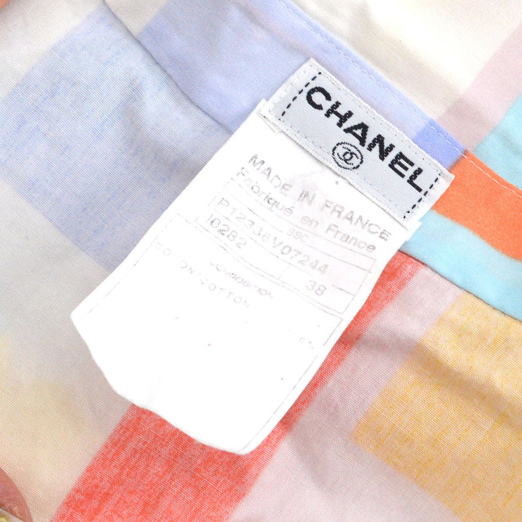 CHANEL 1999 Cruise graphic-print cotton shirt #38