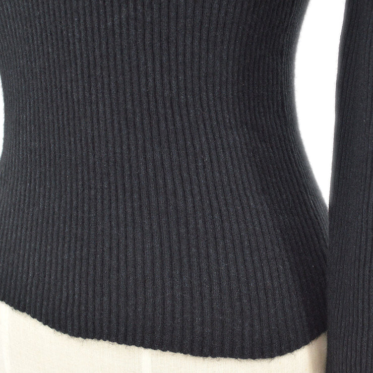CHANEL 1999 Fall stand-up collar cashmere top #42