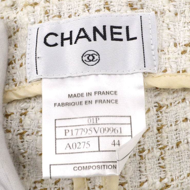 CHANEL 2001 Spring tweed cropped trousers #44