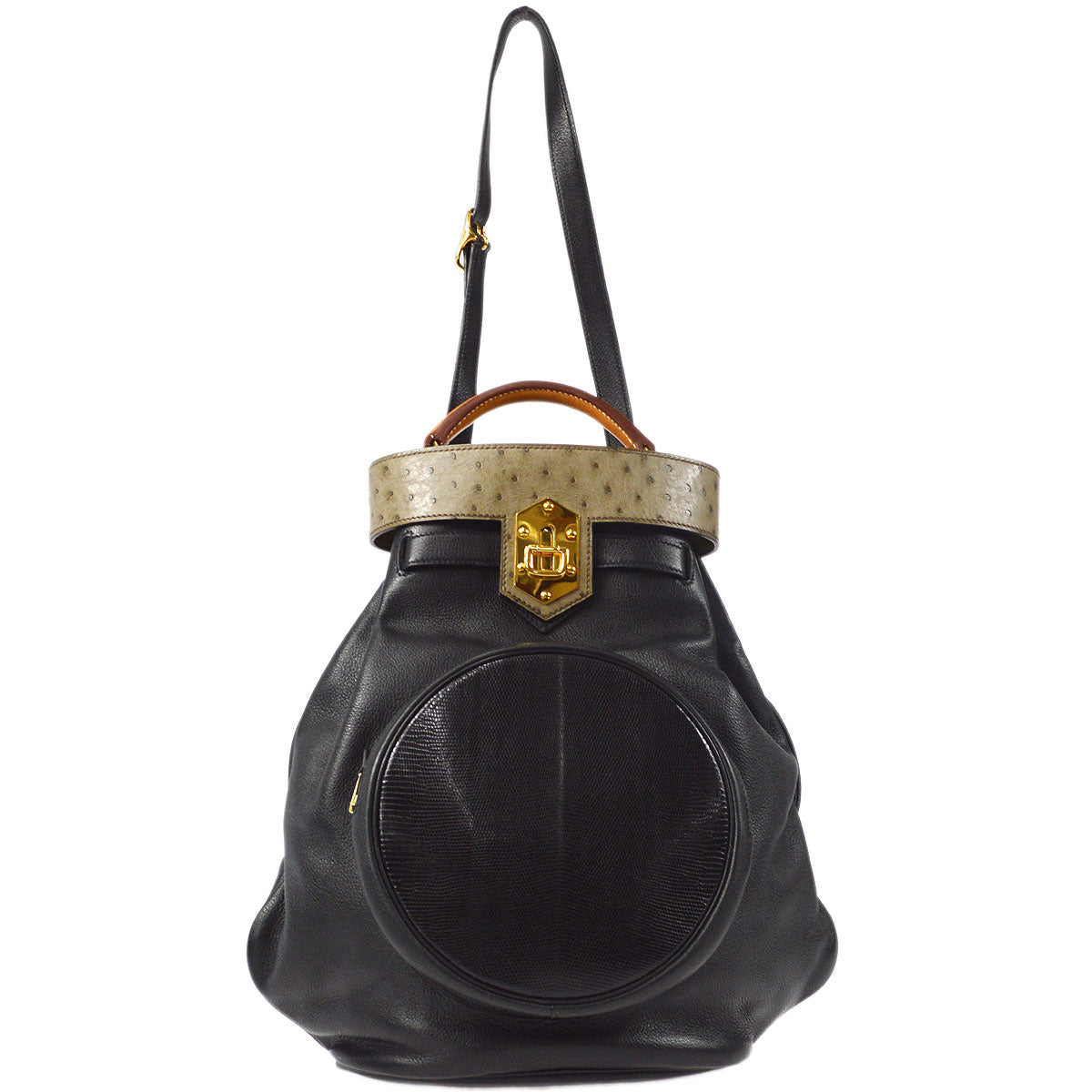 HERMES * 1988 SMAC Black Gulliver Ostrich