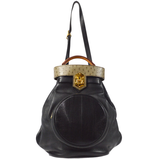 HERMES * 1988 SMAC Black Gulliver Ostrich