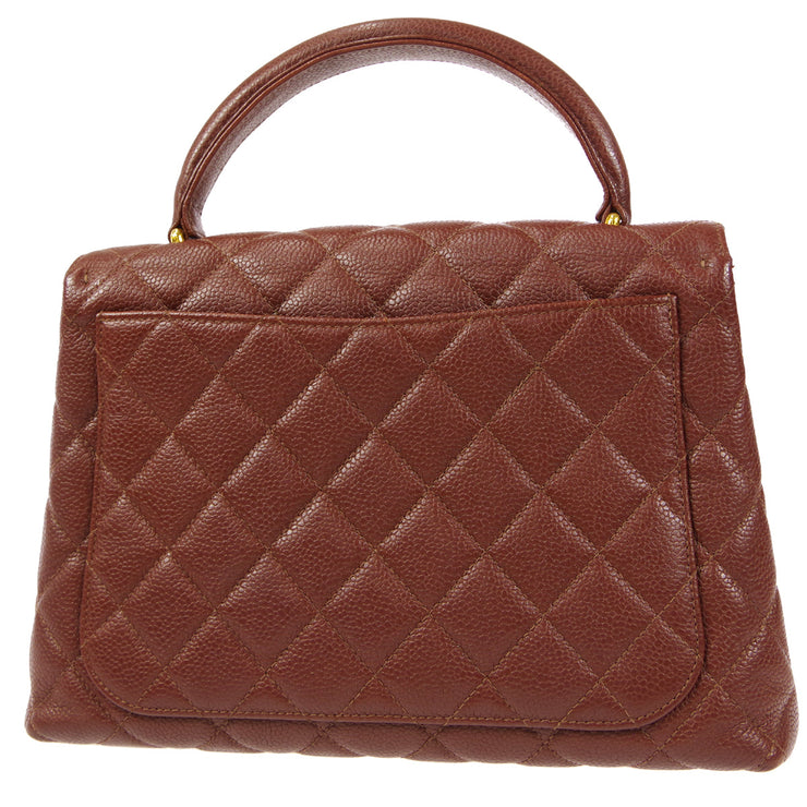CHANEL 1996-1997 Kelly 25 Brown Caviar