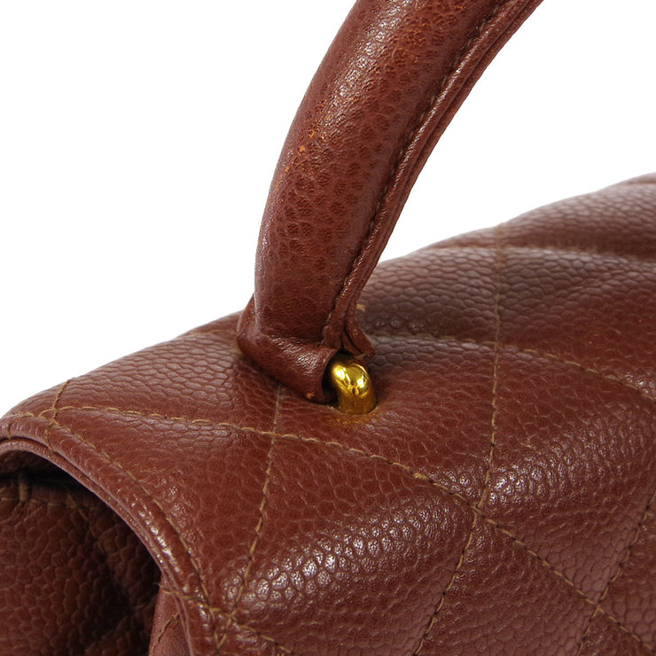 CHANEL 1996-1997 Kelly 25 Brown Caviar