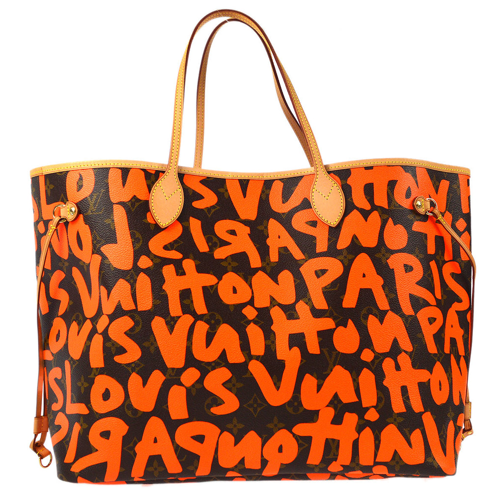 Louis Vuitton Speedy 30 Handbag Monogram Graffiti Orange M93705