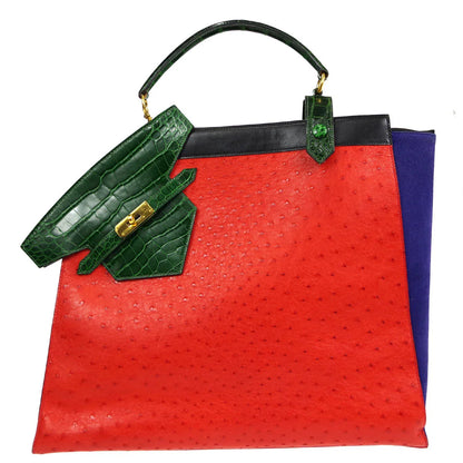 HERMES * 1998 HIMALAYA Red Ostrich