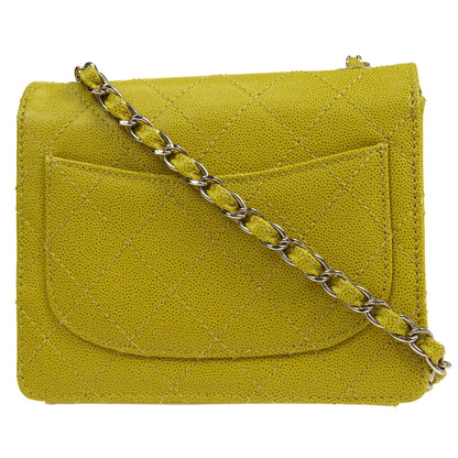 CHANEL * 1997-1999 Classic Square Flap 17 Green Caviar