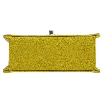 CHANEL * 1997-1999 Classic Square Flap 17 Green Caviar