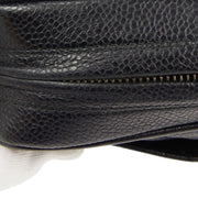 Chanel 1991-1994 Pocket Camera Bag Small Black Caviar