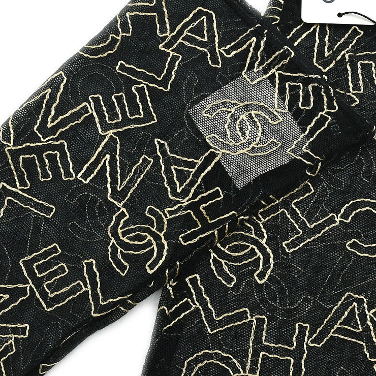 CHANEL 2005 Fall logo print arm warmers #2