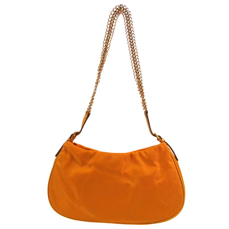 PRADA * 24 Hobo Bag Orange Nylon