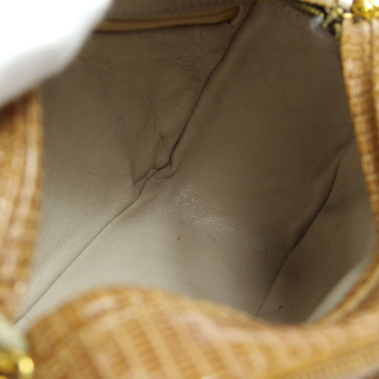 CHANEL * 1989-1991 Pocket Camera Bag Mini Beige Lizard