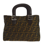 FENDI Zucca Tote Handbag Brown
