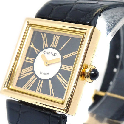 Chanel 1989 Mademoiselle Watch Quartz 18KYG鳄鱼