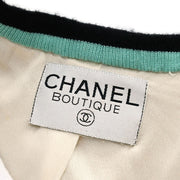 Chanel Fall 1994 logo-embroidered collarless jacket